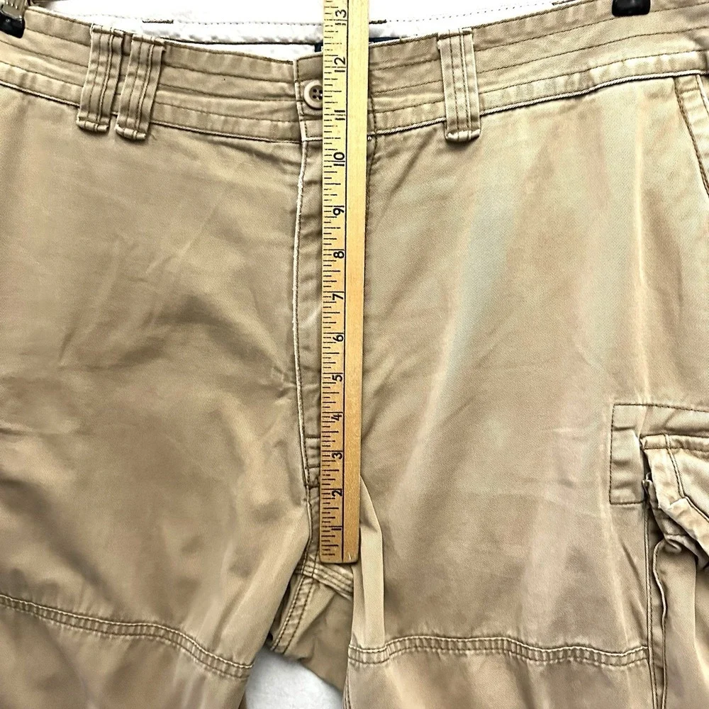 Vintage Polo Ralph Lauren 42 X 10 Khaki Baggy Cargo‎ Shorts Y2K 90s
